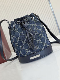 GG original denim venice mini bucket bag 875237 blue
