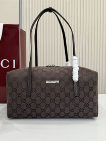 GG original canvas melrose medium boston bag 875228 dark brown
