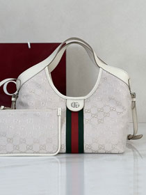 GG original canvas giglio small tote bag 860845 white