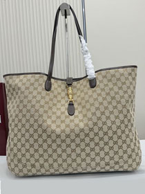 GG original canvas jackie large tote bag 867014 sand