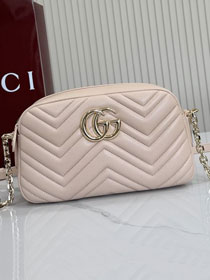 GG original lambskin marmont small camera bag 855273 light pink