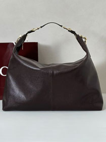GG original calfskin brera large crossbody bag 864485 dark brown