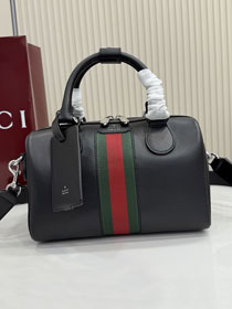 GG original calfskin web trademark small duffle bag 866980 black