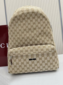 GG original canvas tag large backpack 875226 sand