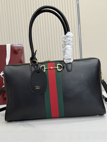 GG original calfskin borsetto large boston bag 866734 black