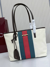 GG original canvas tribeca small tote bag A0034E white