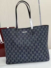 GG original denim tribeca large tote bag 874745 blue 