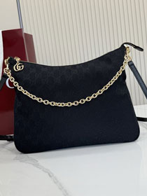 GG original canvas lady lunetta chain medium shoulder bag A006OA black