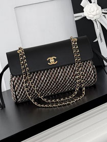 CC tweed small tote bag AS6427 black